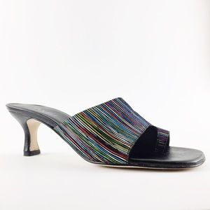 Rainbow Heel Sandals by Vaneli